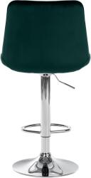 CLP 2 db bárszék szett Toni bársony króm, zöld (325736)