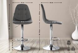 CLP Bárszék Elmore szövet C, sötétszürke (324777)