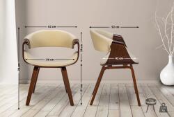 CLP Foley műbőr étkezőszék, dió/krém (323115)