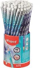 Maped Maped: Grafitceruza radírral, ceruzatartó, HB, háromszögletű, MAPED "Arctic jégvilág", 72 db (851827)