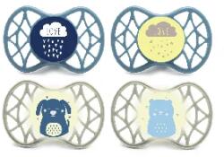 Anteprima Brands International Ltd. (nuvita) Anteprima Brands International Ltd. (nuvita): Nuvita Symmetric Air55 4db-os cumi szett 6+ - Powder Blue/Sage Green - 70854 felhő, kutya, maci (NU-ALPF2236)