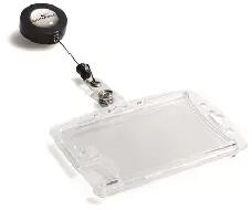  Azonosítókártya-tartó, 2 kártya részére, zárt, kihúzható tartóval, DURABLE (822419)