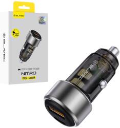 Blavec autós töltő BS-05B Nitro - USB + Type C - QC 3.0 18W PD 65W (CCBS05BN-UCB) fekete