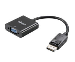Akasa AK-CBDP04-20BK 0, 2 M VGA (D-Sub) DisplayPort Fekete video átalakító kábel (AK-CBDP04-20BK)