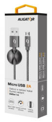 Aligator DATKP01 USB 2.0 1 M Micro-USB A USB A Fekete USB kábel (DATKP01)