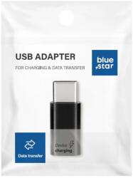 Blue Star Adapter Micro USB-ről Type-C-re Blue Star - fekete