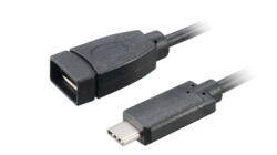 Akasa 15 cm USB 3.1 A/C USB 3.2 Gen 2 (3.1 Gen 2) 0, 15 M USB A USB C Fekete USB kábel (AK-CBUB30-15BK)