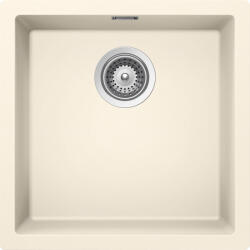 SCHOCK Schock Kaia N-100 Cristadur Magnolia konyhai mosogatótálca, gránit kompozit, krémfehér, 456 x 456 mm, munkalapra/munkalap alá/szintbe építés (KAIN100MAGN)
