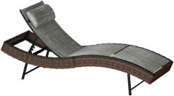 Outsunny chaise longue curbat | Aosom Romania (862-092V00BN)