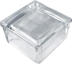 Fuchs Design Üvegtégla bordázott egy oldalon szatinált 15 cm x 15 cm x 8 cm