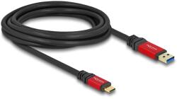 Delock Cablu USB 10 Gbps de la USB Type-A male la USB Type-C male 3 m metal roșu
