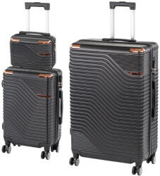Leziter TraveLux Urban XVI gurulós bőrönd szett (LTRUBS-XVI-BL) - pepita