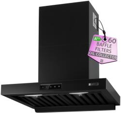 Kompatic Form 60 fali páraelszívó, 800 mc/h, fekete, 60 cm (KF60WPB)