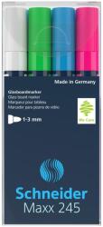 Schneider Üvegtábla marker 1-3mm, Schneider Maxx 245, 4 klf. szín (MKP033Set1)