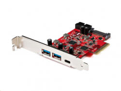 StarTech USB 3.1 Gen2 1x Type-C 2x Type-A bővítő kártya PCIe (PEXUSB312A1C1H) (PEXUSB312A1C1H) - aqua