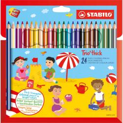 STABILO Trio színes ceruza + hegyező, vegyes színű, 24db-os (SW203224)