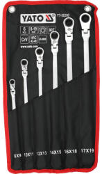 TOYA Csillagkulcs készlet csuklós 6 részes 8 - 19 mm extra hosszú (YT-50390)