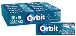 Mars Gumă de mestecat Wrigley's Orbit Menthol Fuerte fără zahăr, 30 bucăți x 14g, cutie