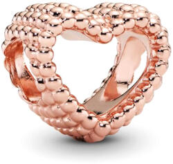 Pandora Moments Gyöngyös szív rozé arany charm (787516)