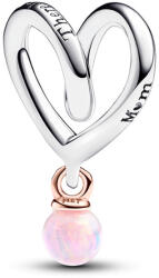 Pandora Moments Kéttónusú körülölelő szív charm (783242C01)