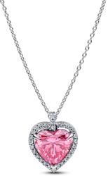 Pandora Rózsaszín glória szív collier nyaklánc (394414C01-45)