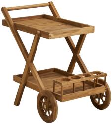 House Nordic Mobilier cu roți din lemn de tec 50 x 86 x 81 cm 99KK-MMU0AY_12X (3301500) Masa de cafea
