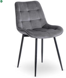 Mebel Elite CHRIS szék szürke bársony