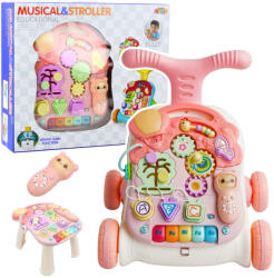 LeanToys Chodzik Edukációs Játékasztal - Rózsaszín (25082)