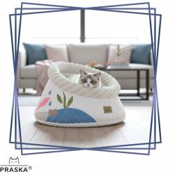 PRASKA - Eco Cats Collection Macskafekhely plüss fülke 45cm Hide'in Goody Aqua pl gyártás (D26A-34259_20250713161457-45cm)