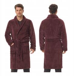 Henderson Férfi fürdőköpeny Henderson meleg hosszú bordó gallérral M (41935-93X)