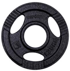 inSPORTline Öntöttvas olimpiai súlytárcsa inSPORTline Hamerton Black 1, 25 kg 50 mm, kopásgátló bevonat, praktikus fogantyú Súlytárcsa