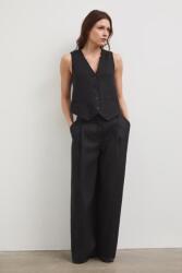 Medicine női vászon széles szárú nadrág - fekete L