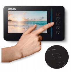 LEELEN JB305 N60 7" Videó kaputelefon monitor, csengőhangok, Kiskapu, Kapu, fekete (JB305_N60)