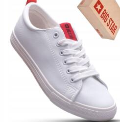 Big Star DD274685 női fehér alacsony szárú öko bőr tornacipő (DD274685 101)