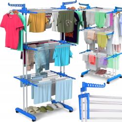 RETOO Összecsukható Ruhaszárító Összecsukható Nagy XXL Függőleges (TW-116-BLUE) Ruhaszárító