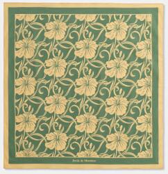 Drôle de Monsieur férfi pamut kendő Monogramme Hibiscus - zöld Univerzális méret