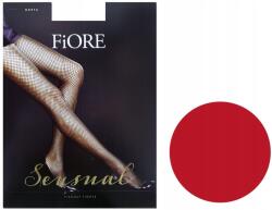 Fiore Női háló mintás harisnya Fiore Greta 2 Red (4291)
