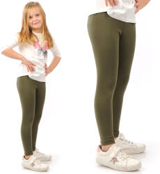 LAEMI Rugalmas lány leggings Klasszikus hosszú lábszárvédő Lengyel Khaki 134 (595-134-KHAKI)
