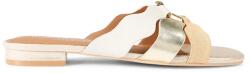 Kurt Geiger London női bőr lapos sarkú papucs Sun Wave Flat Sandal - arany Női 36