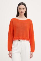Patrizia Pepe Pulóver női pamut - narancssárga 40