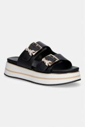 Patrizia Pepe gyerek bőr papucs - fekete 36