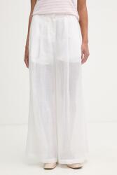 Isabelle Blanche vászon női egyenes nadrág - fehér XS