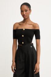 Elisabetta Franchi blúz női viszkózzal - fekete 36