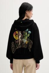 Barrow cipzáras melegítőfelső női pamut - fekete M