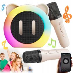  Karaoke Szett 2 Mikrofon Vezeték Nélküli Bluetooth Hangszóró Szuper Hangzás (C20 PLUS + 2 Mikrofon, różowy)