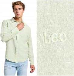 Lee Patch Shirt Soft Sage lenvászon zöld pasztell ing kis logó M (112363905 )