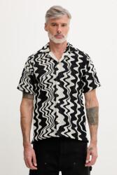 OAS férfi pamut ing - fekete XL