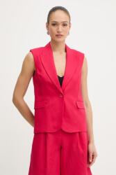 Twinset mellény női lenvászonnal - rózsaszín XS