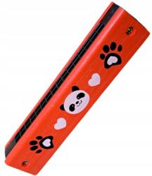 Drobiazgarnia Szájharmonika gyerekeknek fából készült játék különböző minták színek (54896 -1)