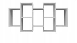 Topeshop Bilbao 7.0 fali könyvespolc fehér színben, modern design (M-MP-R-BIB-7.0-BIA)